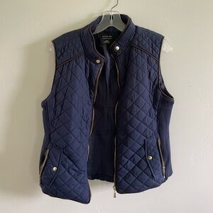 Blue vest, insulated, zip up LARGE